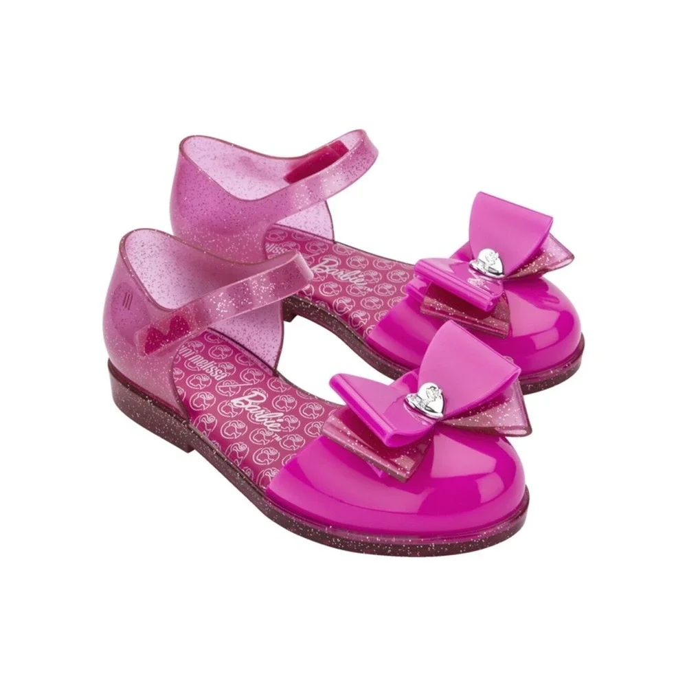 Mini Melissa Girls' Amy &‎ Barbie Sandals Pink Size 5 New in BOX